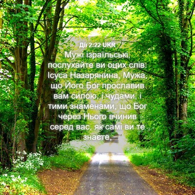 Picture 04 - Дії 2:22 UKR - Мужі ізраїльські, - Bible Verse Picture