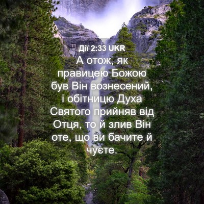 Picture 04 - Дії 2:33 UKR - А отож, як правицею Божою - Bible Verse Picture