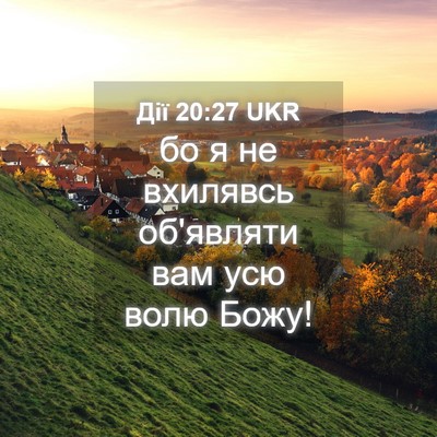 Picture 04 - Дії 20:27 UKR - бо я не вхилявсь об'являти - Bible Verse Picture