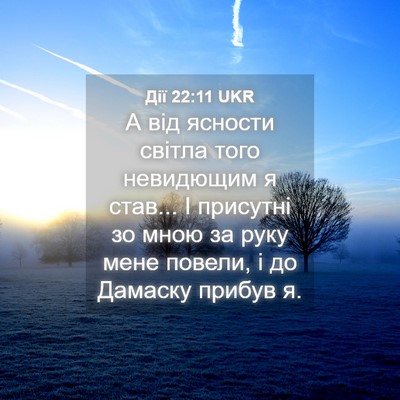 Picture 04 - Дії 22:11 UKR - А від ясности світла того - Bible Verse Picture