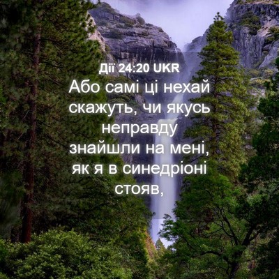 Picture 04 - Дії 24:20 UKR - Або самі ці нехай скажуть, - Bible Verse Picture