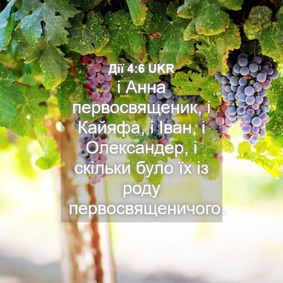 Picture 04 - Дії 4:6 UKR - і Анна первосвященик, і - Bible Verse Picture