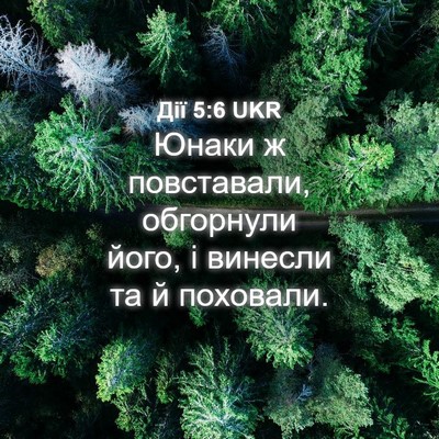 Picture 04 - Дії 5:6 UKR - Юнаки ж повставали, - Bible Verse Picture