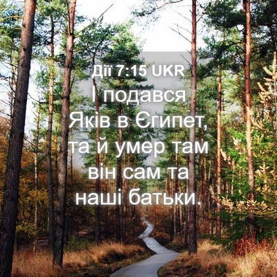 Picture 04 - Дії 7:15 UKR - І подався Яків в Єгипет, та - Bible Verse Picture