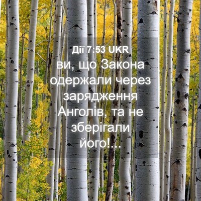 Picture 04 - Дії 7:53 UKR - ви, що Закона одержали - Bible Verse Picture