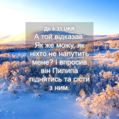 Picture 04 - Дії 8:31 UKR - А той відказав: Як же можу, - Bible Verse Picture