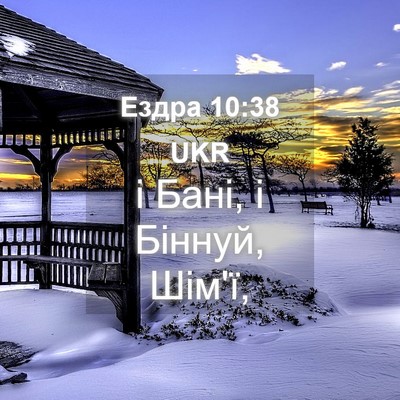 Picture 04 - Ездра 10:38 UKR - і Бані, і Біннуй, - Bible Verse Picture