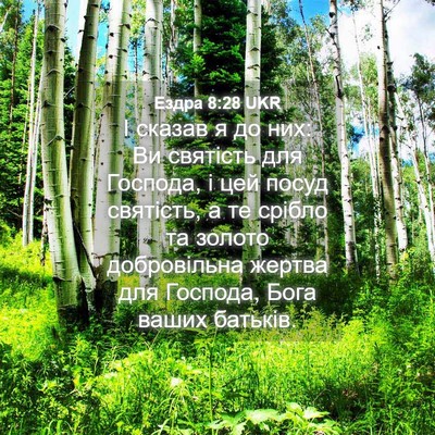 Picture 04 - Ездра 8:28 UKR - І сказав я до них: Ви - Bible Verse Picture