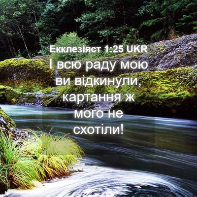 Picture 04 - Екклезіяст 1:25 UKR - І всю раду мою ви - Bible Verse Picture