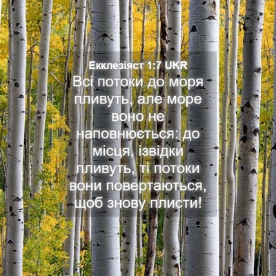 Picture 04 - Екклезіяст 1:7 UKR - Всі потоки до моря пливуть, - Bible Verse Picture