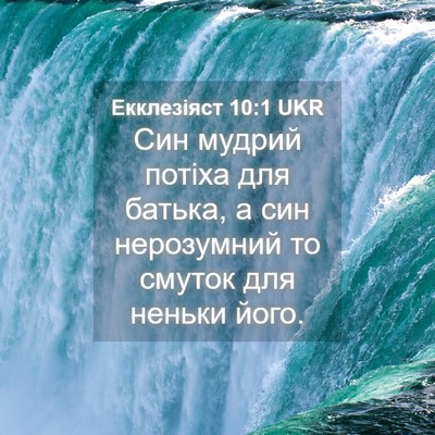 Picture 04 - Екклезіяст 10:1 UKR - Син мудрий потіха для - Bible Verse Picture