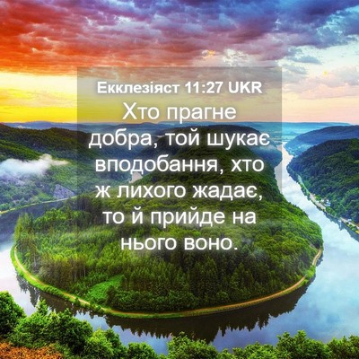Picture 04 - Екклезіяст 11:27 UKR - Хто прагне добра, той шукає - Bible Verse Picture