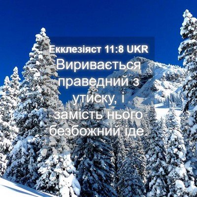 Picture 04 - Екклезіяст 11:8 UKR - Виривається праведний з - Bible Verse Picture