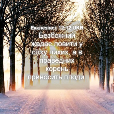 Picture 04 - Екклезіяст 12:12 UKR - Безбожний жадає ловити у - Bible Verse Picture