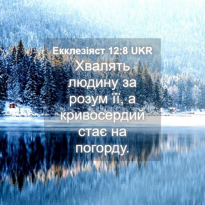 Picture 04 - Екклезіяст 12:8 UKR - Хвалять людину за розум її, - Bible Verse Picture