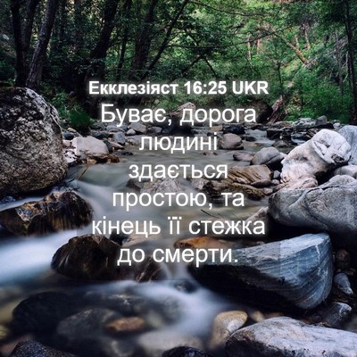 Picture 04 - Екклезіяст 16:25 UKR - Буває, дорога людині - Bible Verse Picture