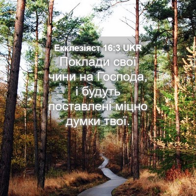 Picture 04 - Екклезіяст 16:3 UKR - Поклади свої чини на - Bible Verse Picture