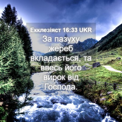 Picture 04 - Екклезіяст 16:33 UKR - За пазуху жереб - Bible Verse Picture