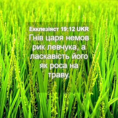 Picture 04 - Екклезіяст 19:12 UKR - Гнів царя немов рик - Bible Verse Picture