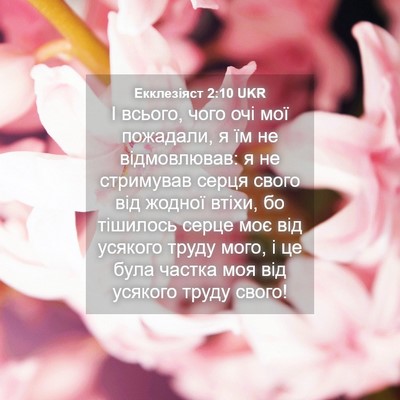 Picture 04 - Екклезіяст 2:10 UKR - І всього, чого очі мої - Bible Verse Picture