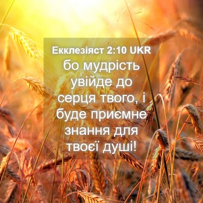 Picture 04 - Екклезіяст 2:10 UKR - бо мудрість увійде до - Bible Verse Picture