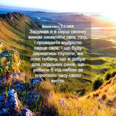 Picture 04 - Екклезіяст 2:3 UKR - Задумав я в серці своєму - Bible Verse Picture