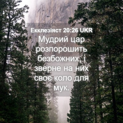 Picture 04 - Екклезіяст 20:26 UKR - Мудрий цар розпорошить - Bible Verse Picture