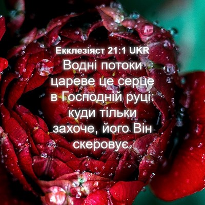 Picture 04 - Екклезіяст 21:1 UKR - Водні потоки цареве це - Bible Verse Picture