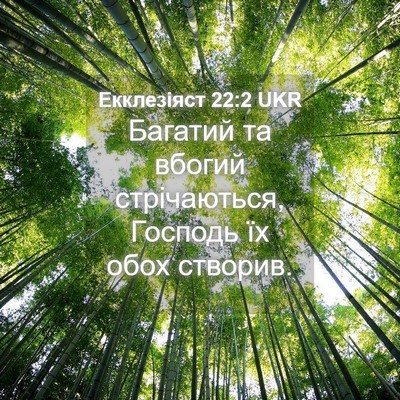Picture 04 - Екклезіяст 22:2 UKR - Багатий та вбогий - Bible Verse Picture