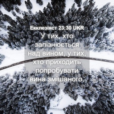 Picture 04 - Екклезіяст 23:30 UKR - У тих, хто запізнюється над - Bible Verse Picture