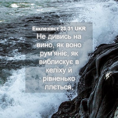 Picture 04 - Екклезіяст 23:31 UKR - Не дивись на вино, як воно - Bible Verse Picture