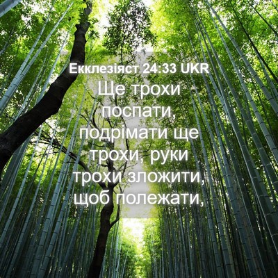 Picture 04 - Екклезіяст 24:33 UKR - Ще трохи поспати, - Bible Verse Picture