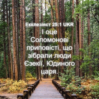 Picture 04 - Екклезіяст 25:1 UKR - І оце Соломонові - Bible Verse Picture