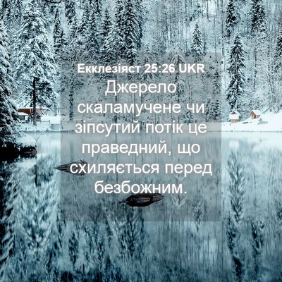 Picture 04 - Екклезіяст 25:26 UKR - Джерело скаламучене чи - Bible Verse Picture