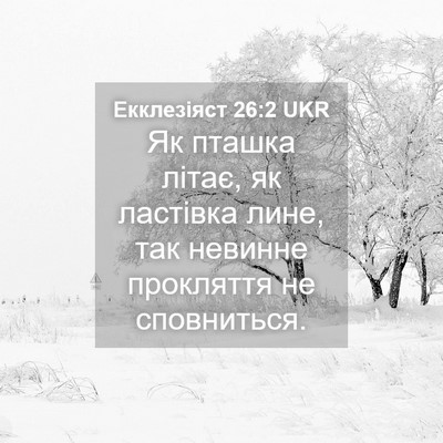Picture 04 - Екклезіяст 26:2 UKR - Як пташка літає, як - Bible Verse Picture