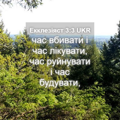 Picture 04 - Екклезіяст 3:3 UKR - час вбивати і час лікувати, - Bible Verse Picture