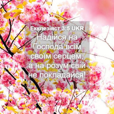 Picture 04 - Екклезіяст 3:5 UKR - Надійся на Господа всім - Bible Verse Picture