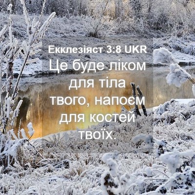 Picture 04 - Екклезіяст 3:8 UKR - Це буде ліком для тіла - Bible Verse Picture