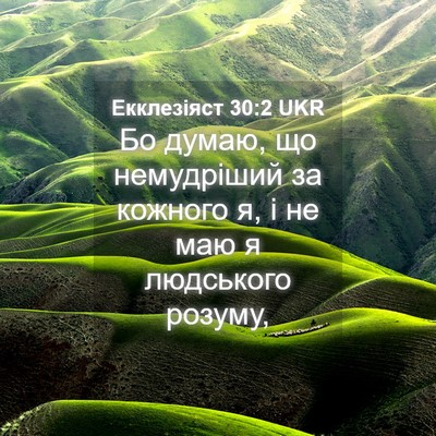 Picture 04 - Екклезіяст 30:2 UKR - Бо думаю, що немудріший за - Bible Verse Picture