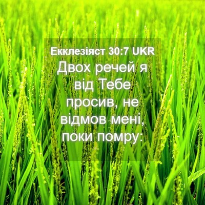 Picture 04 - Екклезіяст 30:7 UKR - Двох речей я від Тебе - Bible Verse Picture