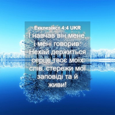 Picture 04 - Екклезіяст 4:4 UKR - І навчав він мене, і мені - Bible Verse Picture