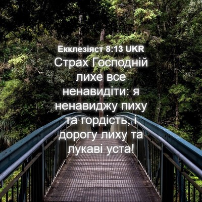 Picture 04 - Екклезіяст 8:13 UKR - Страх Господній лихе все - Bible Verse Picture
