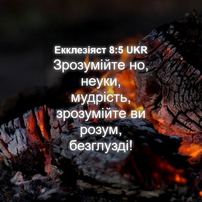 Picture 04 - Екклезіяст 8:5 UKR - Зрозумійте но, неуки, - Bible Verse Picture