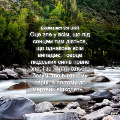 Picture 04 - Екклезіяст 9:3 UKR - Оце зле у всім, що під - Bible Verse Picture