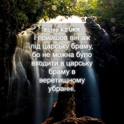 Picture 04 - Естер 4:2 UKR - І прийшов він аж під - Bible Verse Picture
