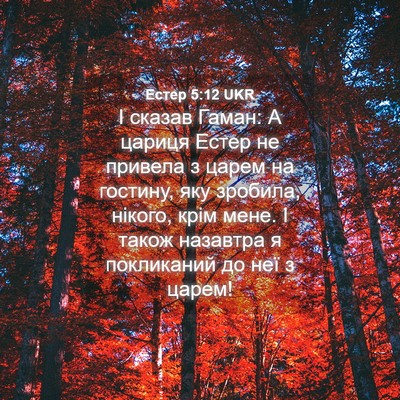 Picture 04 - Естер 5:12 UKR - І сказав Гаман: А цариця - Bible Verse Picture