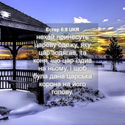 Picture 04 - Естер 6:8 UKR - нехай принесуть цареву - Bible Verse Picture