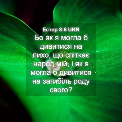Picture 04 - Естер 8:6 UKR - Бо як я могла б дивитися на - Bible Verse Picture