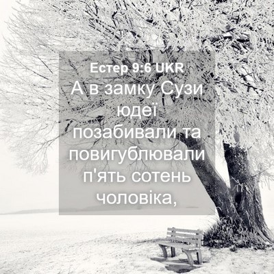 Picture 04 - Естер 9:6 UKR - А в замку Сузи юдеї - Bible Verse Picture