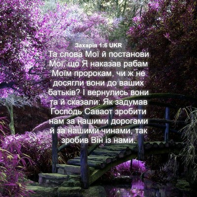 Picture 04 - Захарія 1:6 UKR - Та слова Мої й постанови - Bible Verse Picture